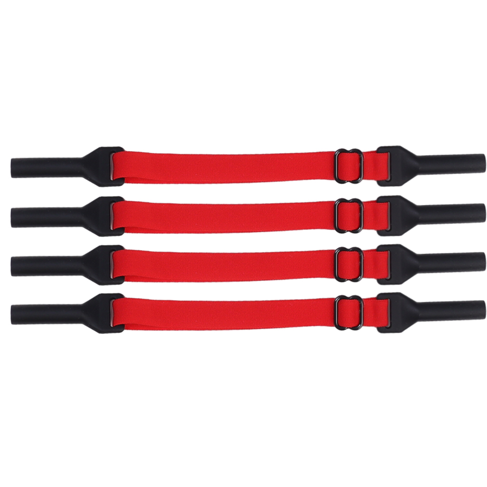1/4PCs Sports Glasses Rope Adults Adjustable Silicone Eyewear Rope Strap Neck Cord Holder Safety Band Strap Glasses Ropes Chains: GRAY