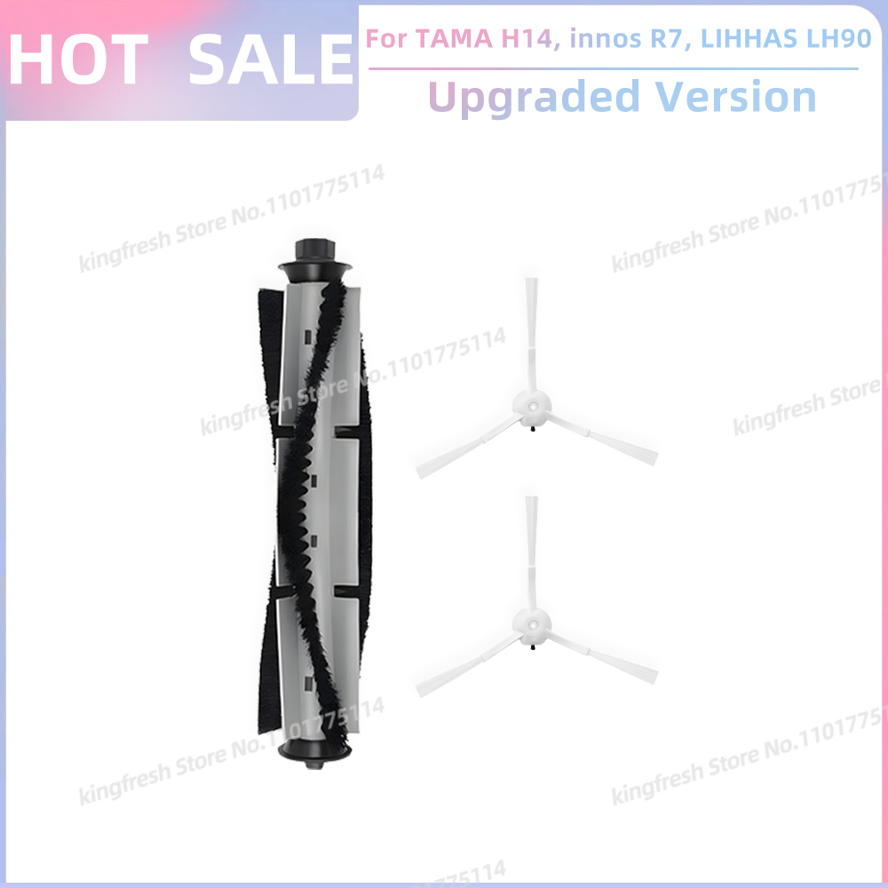 Pasuje robić TAMA H14, Blaupunkt Bluebot komfort plus, innos R7, LIHHAS LH90 Części Zamienne robić Odkurzacza Główna Rolka Szczotka Boczna Filtr Szmatka robić Mopowania Worek na Kurz: Ciemnoszary