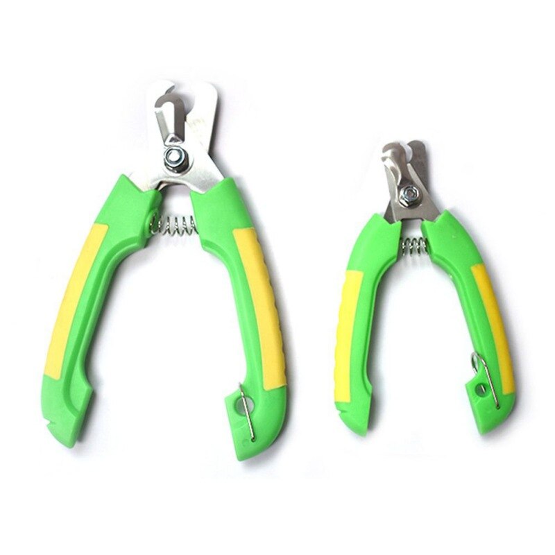 Cats Dogs Stainless Steel Grooming Scissors Nail Clipper with Hanger Cat Dog Claw Cleaning Grooming Scissor with Spring Device Y