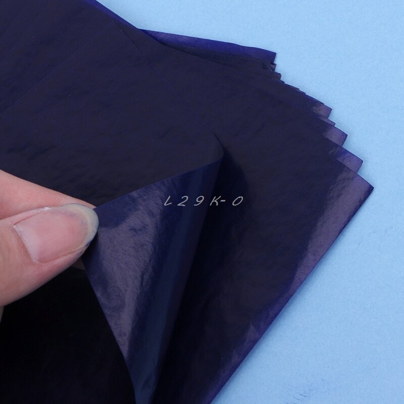 50 Sheets Carbon Paper Double Sided Carbon Copier Stencil Transfer Paper Stationery Supplies 48K