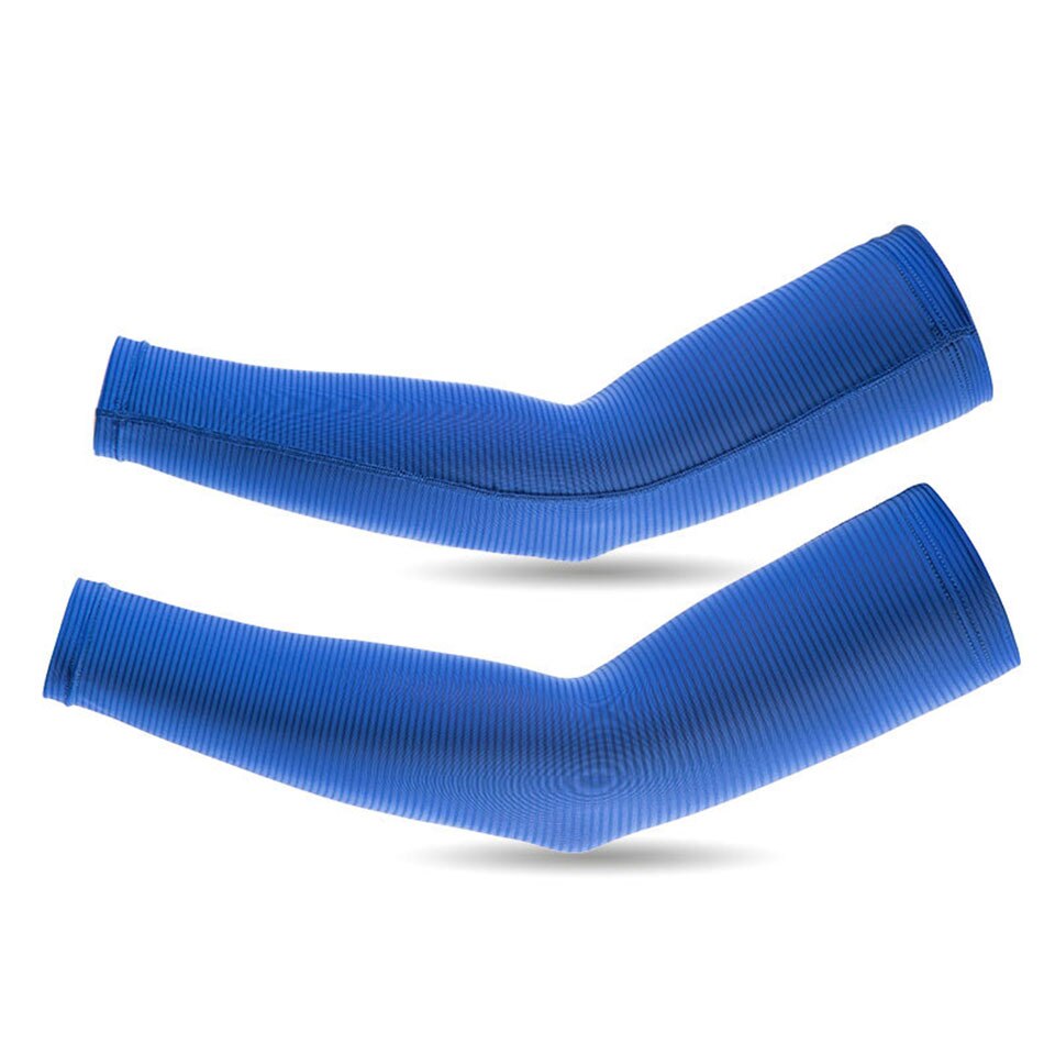 Manchettes de Protection solaire pour hommes et femmes, 2 pièces, manchette respirante à séchage rapide, chauffe-bras pour cyclisme, vélo, Golf, sport: Blue
