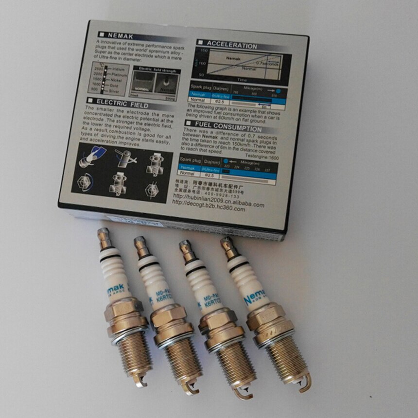 Iridium Alloy Glow Spark Plug Candles For Volkswagen Golf 7 GOLF7 1.4t 1.6l EA211 Engine Ignition 4PCs/lot