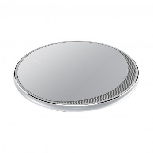 SALES! 5W 7.5W 10W Round Thin Desktop Mobile Phone Fast Wireless Charger Pad Adapter: White