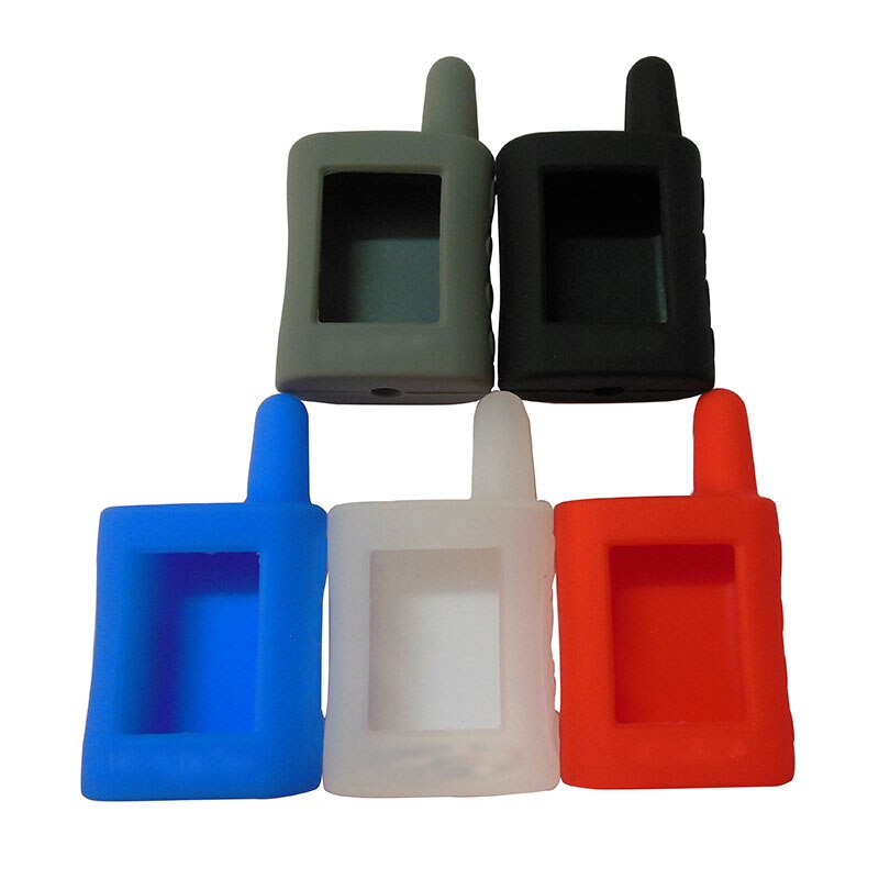 5 kleuren voor Scher-Khan Magicar A/B Siliconen Case voor Twee Weg Auto Alarm Scher Khan EEN /B LCD Remote Cover