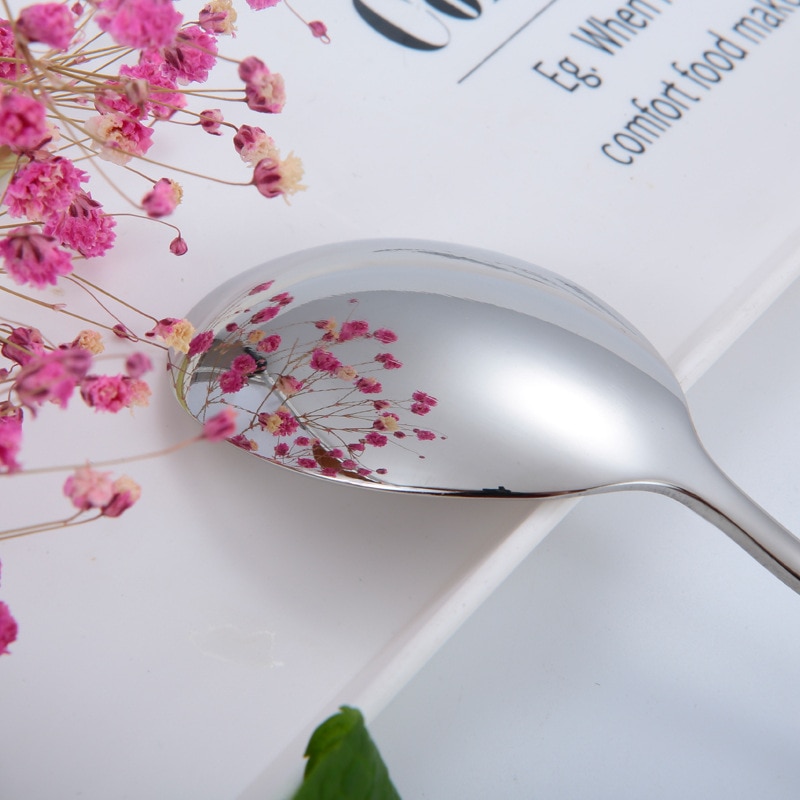 Cuillère coréenne en acier inoxydable plaqué titane, cuillère à Long manche en or, pour la maison, le Restaurant, l&#39;hôtel, mélangeur de table
