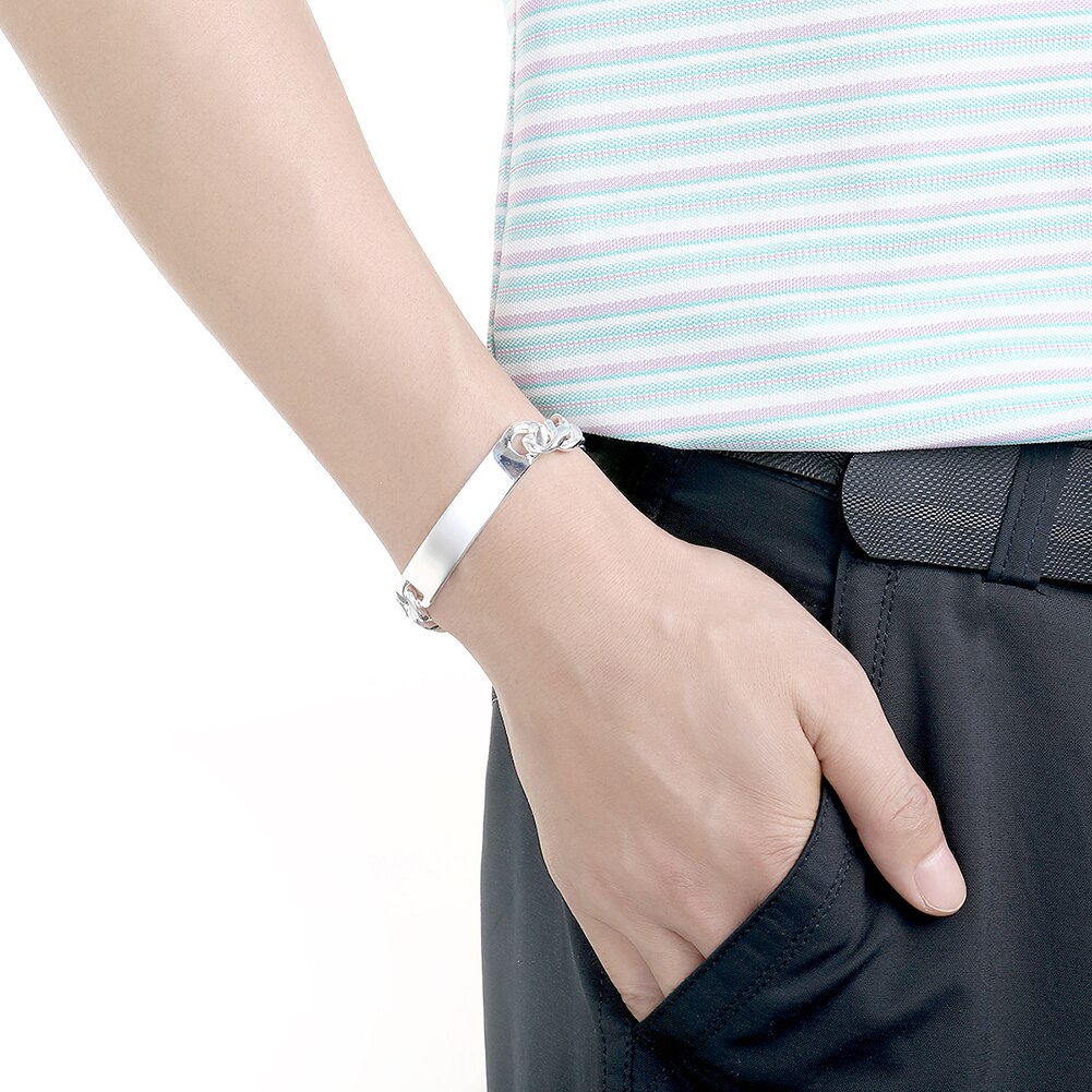 Heiße neue 925 Sterling silber 10MM kette Armbänder für männer Hochzeit partei Wilden klassische Weihnachten Schmuck