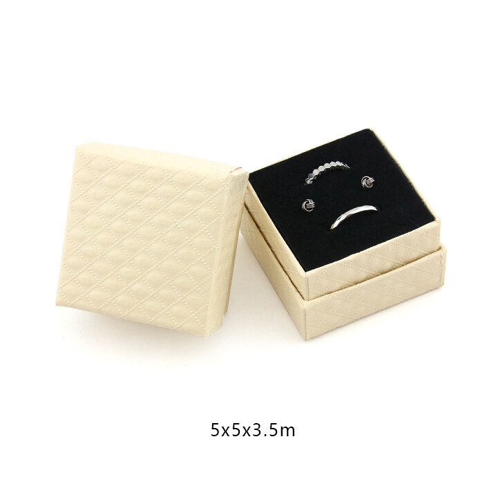 Platz Schmuck Box Hochzeit Engagement Ring Box Für Ohrringe Schmuck Display Box Halter Schwarz Rot Weiß Navy: 4