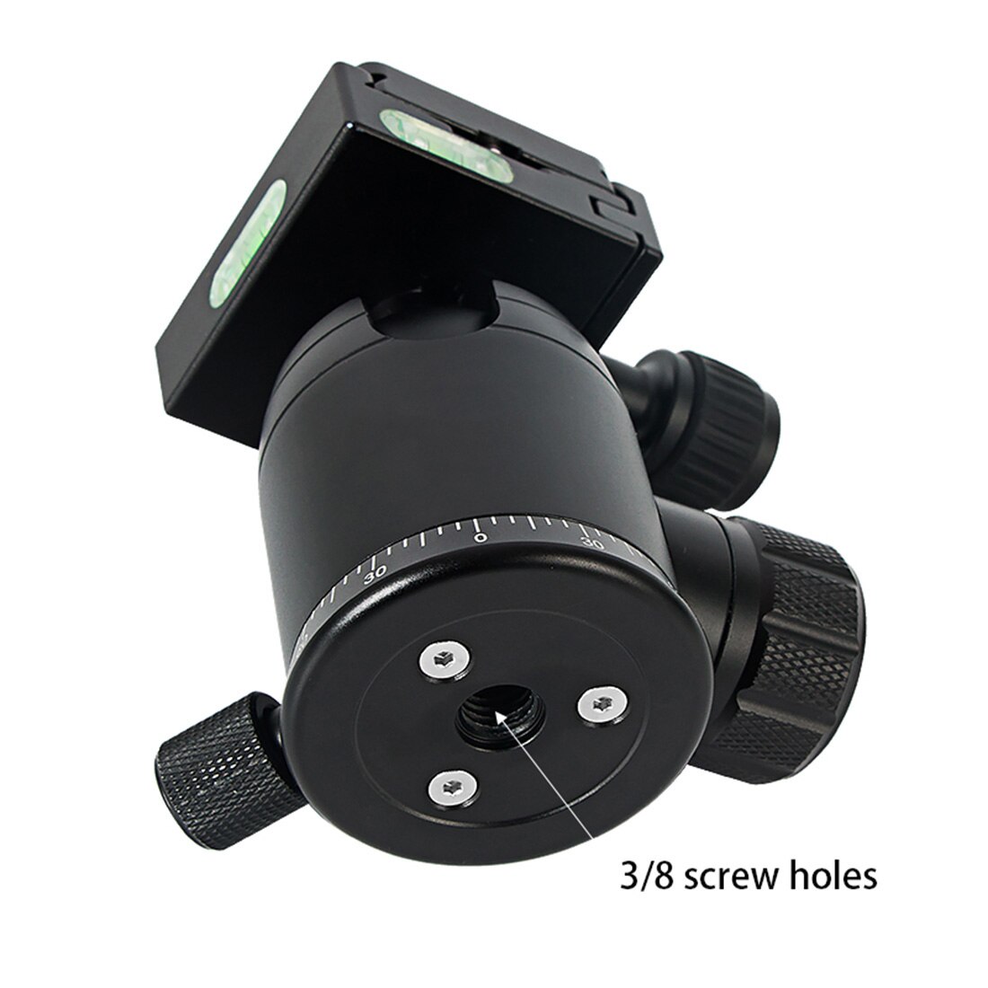 BGNing 360 Degree Panorama Ball Head Tripod Camera Mount Stand Phone Holder Clip XJ-8 Flashlight Microphone With Spirit Level