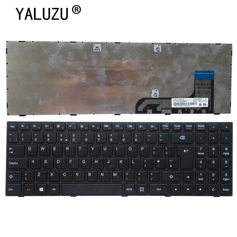 Yaluzu Uk Laptop Keyboard Voor Lenovo Ideapad 100-15 100-15IBY 300-15 B50-10 Vervanging Notebook Toetsenbord Zwart