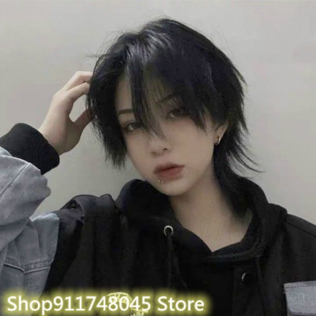 Korean Wig Handsome Retro Wig male cos juvenile wolftail Wolf Tail Hair ...