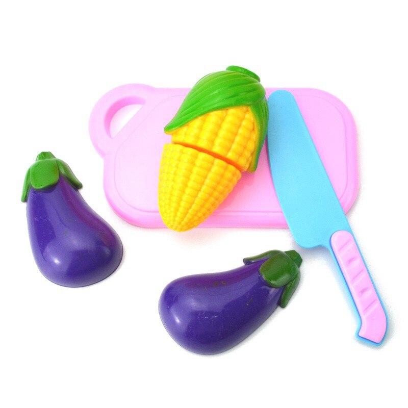 Taglio di plastica Verdure Frutta Cibo Finta Giochi Per Bambini Bambino Precoce Educativi Cucina Giocattolo Divertente I Bambini In Età Prescolare 1 Set: 2