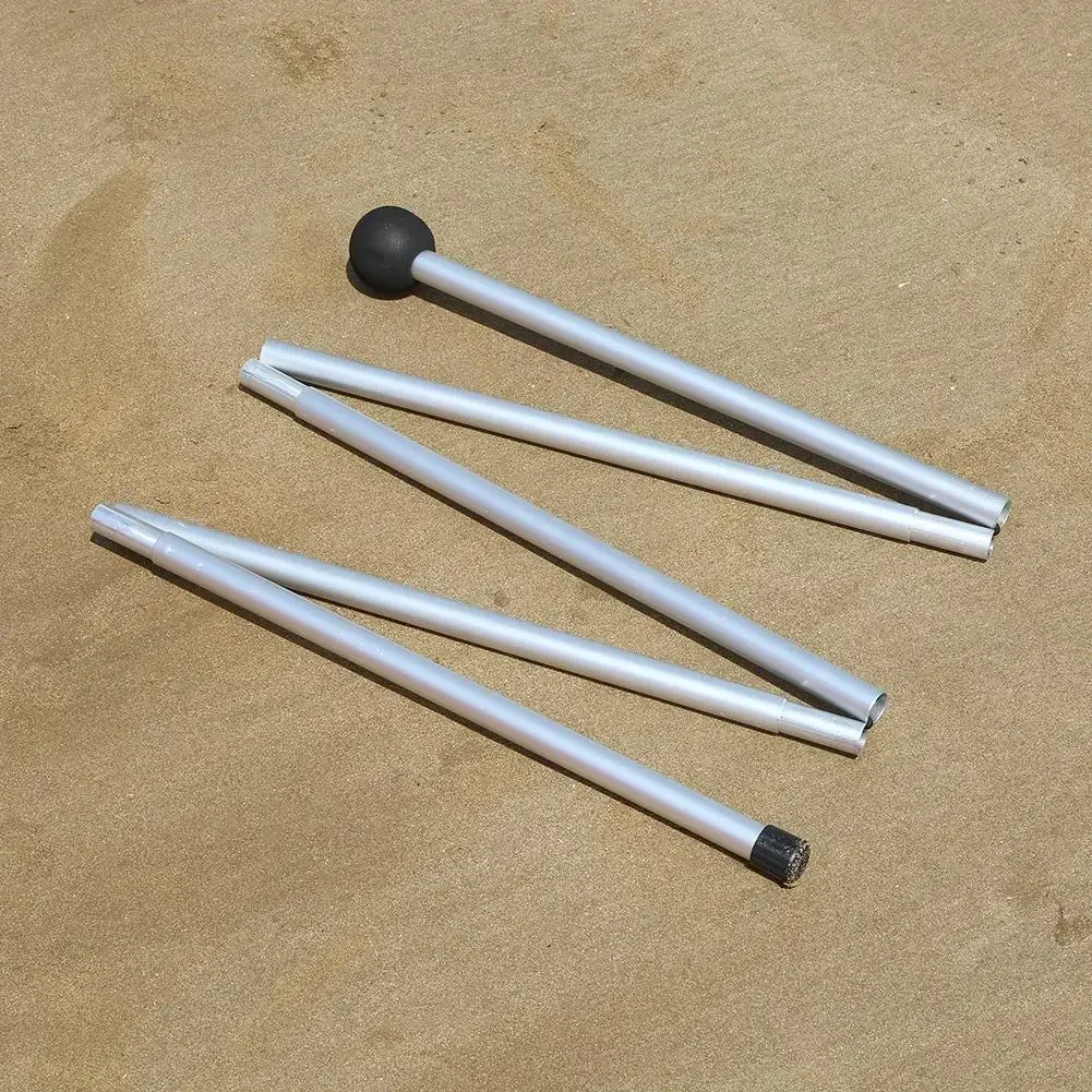Toldo de playa plegable de 1,6/2m, poste de tienda, refugio, poste de lona para de acampada, accesorios de poste de dosel de playa de aleación de aluminio