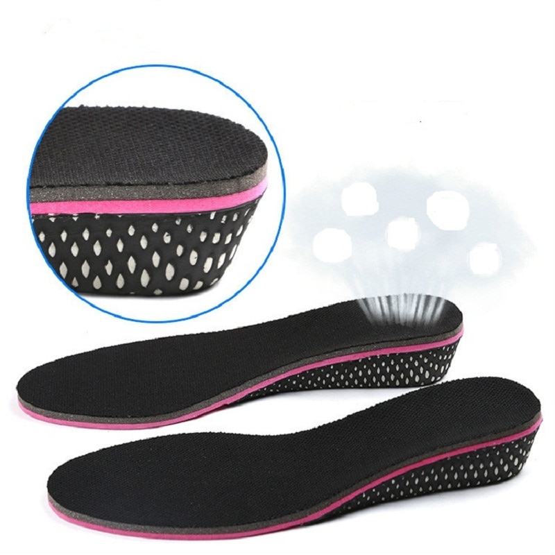 Height Increase Insole Memory Foam Insole Shock Absorbing Insoles Breathable Shoe Pad Palmilha Altura Semelle Chaussure Zooltjes