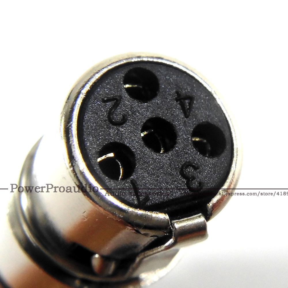 4pcs 4 Pin Plug MIC Microphone Audio Cable Connector fit for Shure