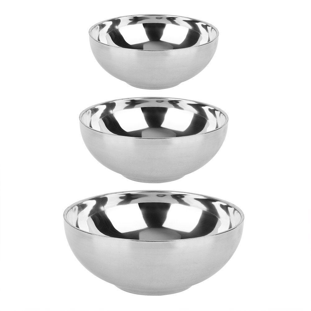 Double Insulated Stainless Steel Bowl Children's Adult Instant Noodle Bowl Mixing Bowls For Salad Cooking Baking