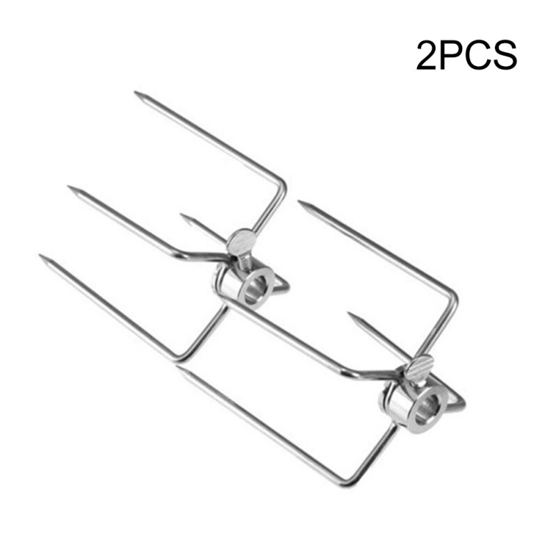 Fourchette à fourche pour Barbecue Barbecue | 2 pièces, pique-nique charbon de bois BBQ, Kebab boeuf grillé, brochette pilon de poulet, fourchette à dinde, Barbecue rôti accessoires