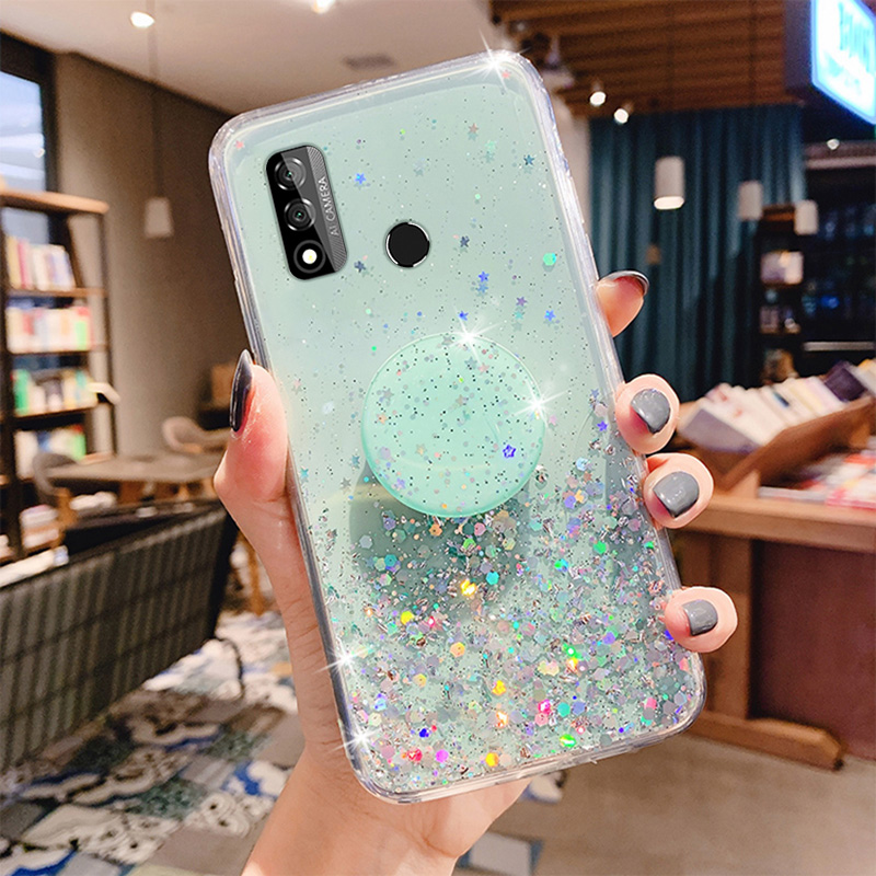 Handyhülle mit silberner folie für samsung Galaxis  a6 a8 Plus, glitzernde, weiche silikonhülle mit ständer: A6 2018 / Grün