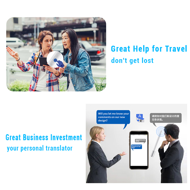 Tradutor on-line simultâneo de 40 idiomas do tradutor da voz instantânea da multi-língua portátil inteligente para a aprendizagem do curso do negócio