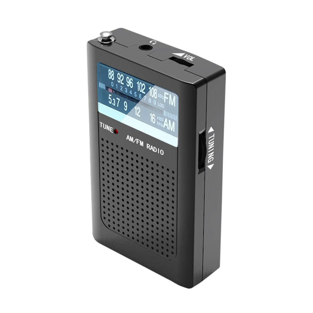 AM FM Radio Pocket Radios Built-in Antenna Battery Operated with Loud Speaker Dual-channel Stereo for Elderly: Default Title