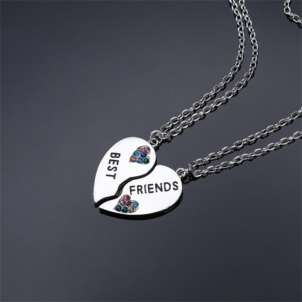 Beste Freund 4 Stück Halskette Frauen Schmuck BFF Freundschaft Anhänger Choker Schmuck Für Frauen Freies: 8