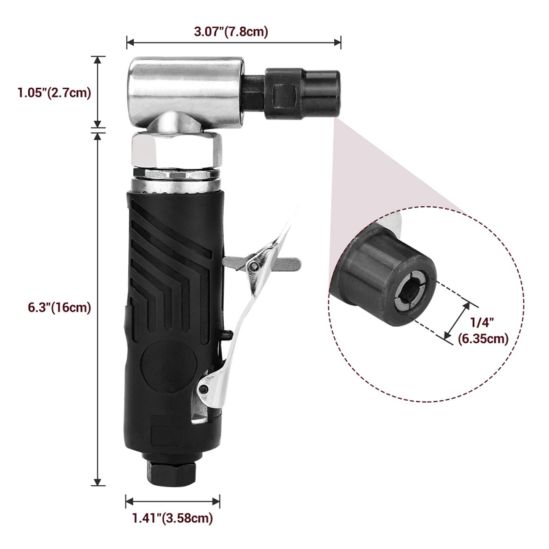 2-Inch Angle Sander 90 Degree Grinder Mini Air Grinder Tool Great Grinding Gas Polishing Machine Polisher Cleaning Tool