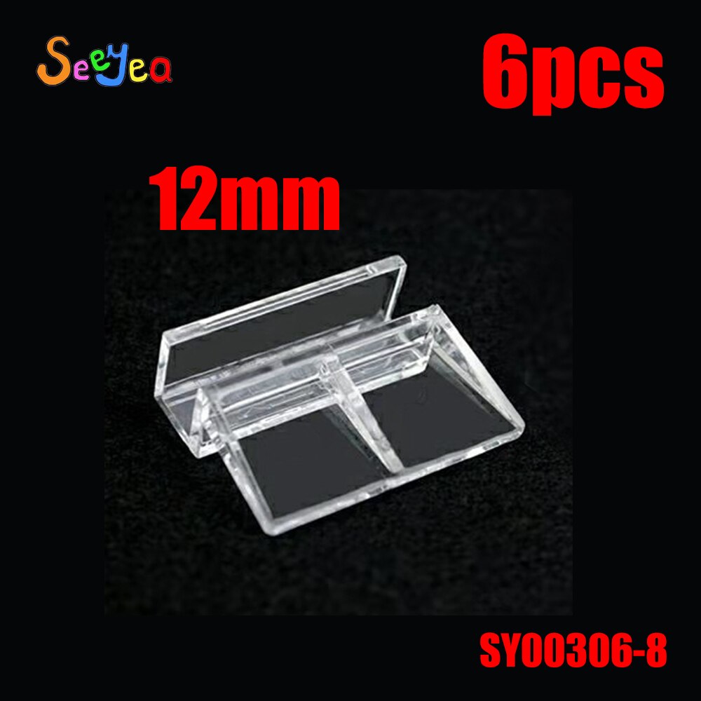 Soporte de tapa de acrílico para acuario, Clip para tapa superior de Acuario, estante de soporte, suministros para pecera: 12mm-6pcs-00306-8
