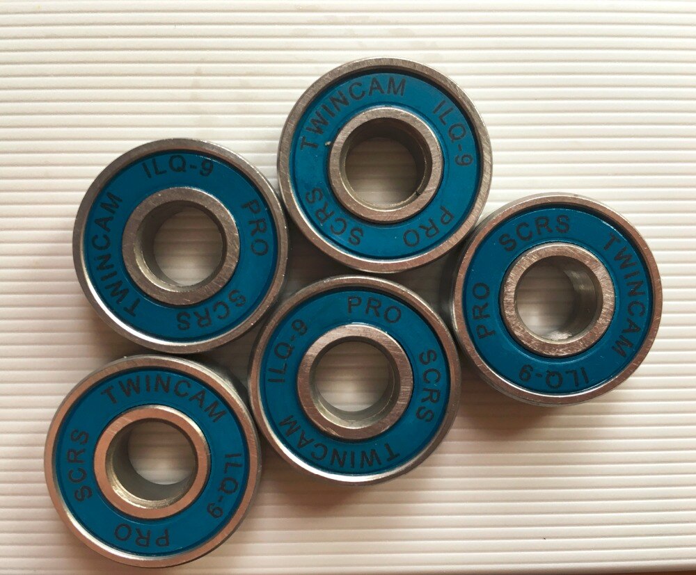 16pcs/lot SKATING TWINCAM ILQ-9 608zz Miniature Ball Radial Ball Bearings For Skate Board Shoes Accessories -9 Random Color