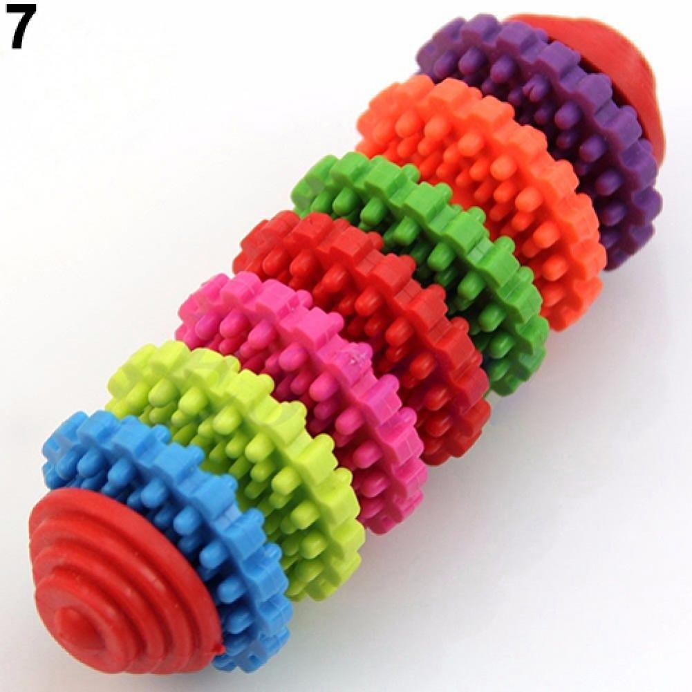 Juguete de goma duradero para mascotas, dentición Dental colorida, dientes saludables, encías, productos para mascotas, Color aleatorio: 7