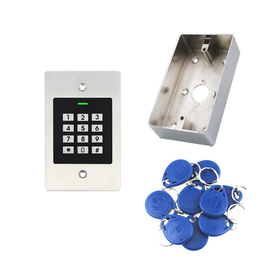 125KHz RFID Access Control Keypad EM Card Reader Door Access Control System Door Lock Opener Keyboard System: ek2 with base