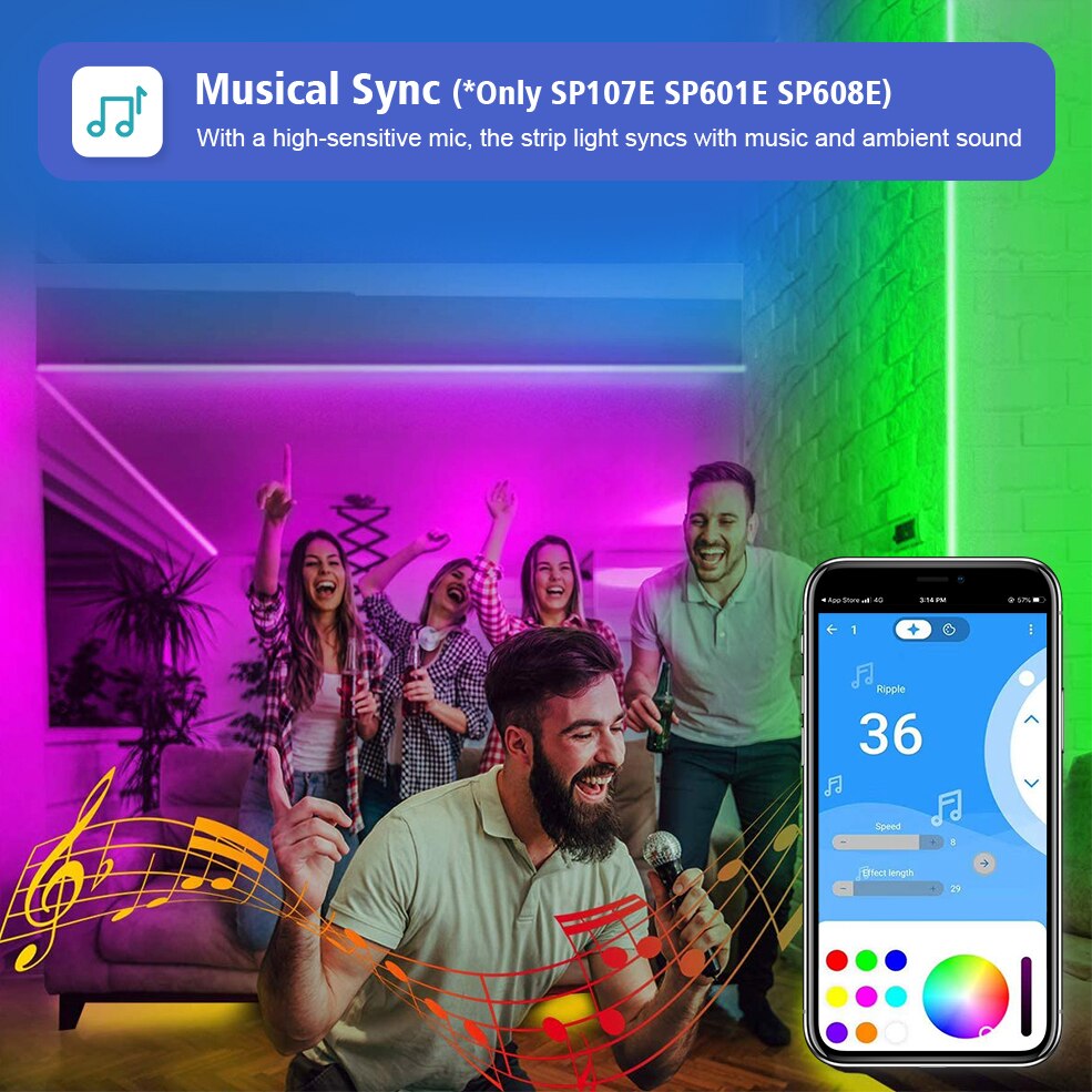 WS2812b LED Streifen Licht Controller Bluetooth SP105E SP110E Wifi SP108E SP501E SP601E Musik SP107E SP611E WS2811 SK6812 Lichter