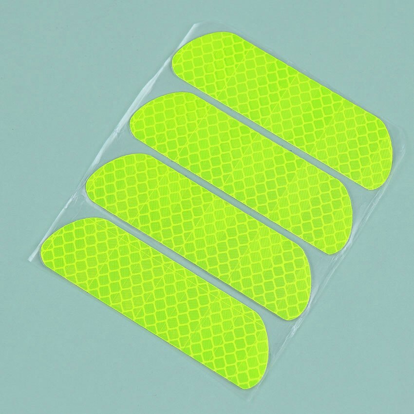 Autocollants réfléchissants de voiture, 4 pièces, étiquette pour porte de voiture, pour sourcils, de sécurité, bande réfléchissante, avertissement: green