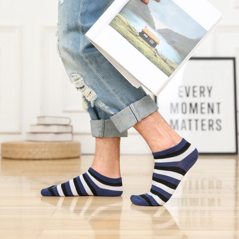 Dippu's no-show bomullsstrumpor korta tubstrumpor lågtoppade fritidsstrumpor studenters strumpor kammad bomull för kvinnor: En blå vit