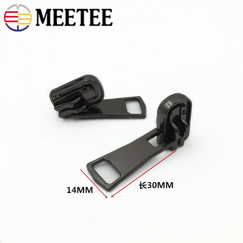 5pcs Double-sided Zipper Sliders for 5# 8# Metal Rotatable Zippers Puller Jackets Clothes Head Zip Repair Kit Sewing Accessories