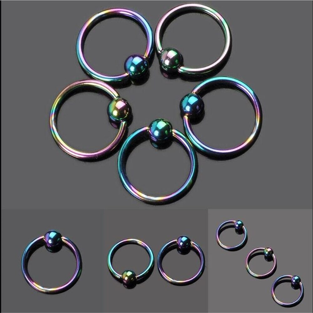 2 stks/partij Chirurgisch Staal Captive Bead Ring Oor Hoop Nose Ring Oor Septum Tragus Cartilalge Piercing Helix Body Sieraden Oorbel