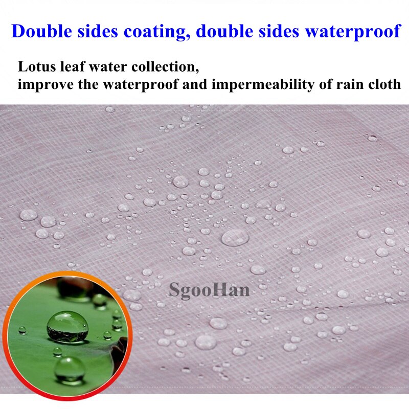 Silver-Orange PE Tarpaulin Rainproof Cloth Shade Sail Outdoor Awning Camping Boat Truck Canopys Ground Sheet Waterproof Cloth