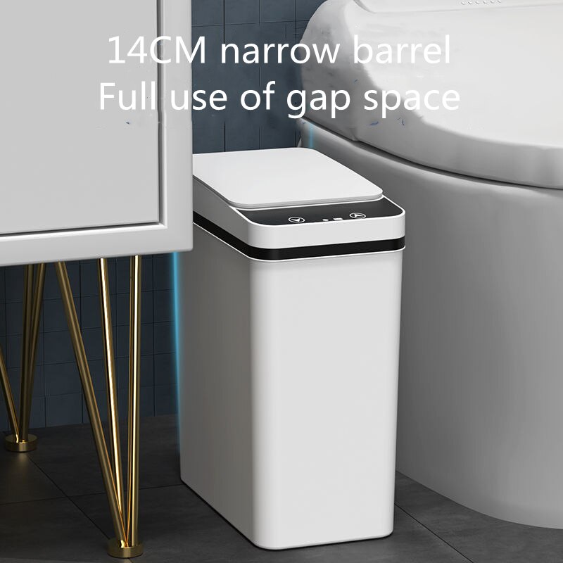 12L Intelligent Trash Can Smart Sensor Dustbin Automatic Rubbish Can USB Waterproof Dustbin Home Induction Garbage Bin Household