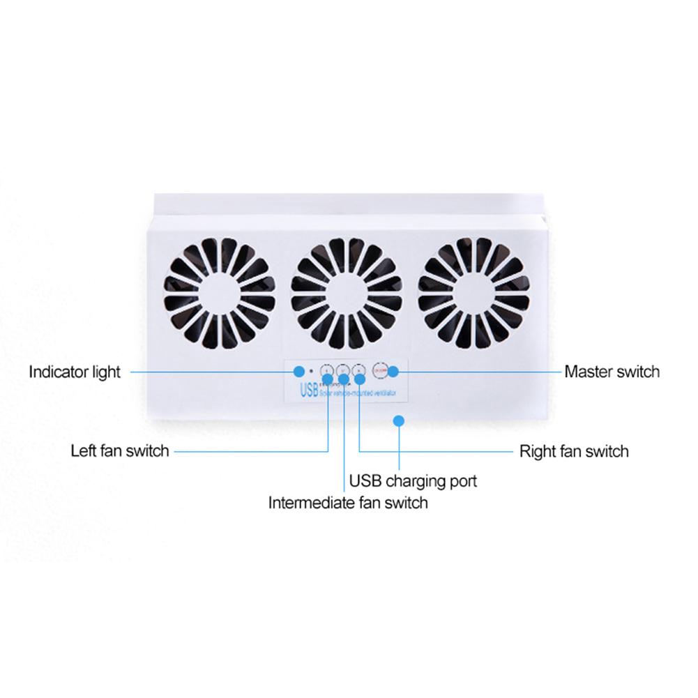 Auto Fan 6th Generatie Voeding Auto Zonne-energie Ventilator Auto Ventilator Auto Styling Auto Ventilator Auto koeler