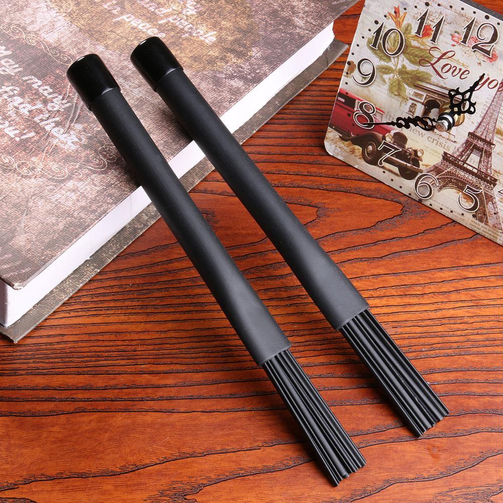 Escobillas para batería de Jazz, baquetas de percusión de 230mm * 20mm * 15mm, 2 uds., cepillo retráctil de nailon con mango de goma
