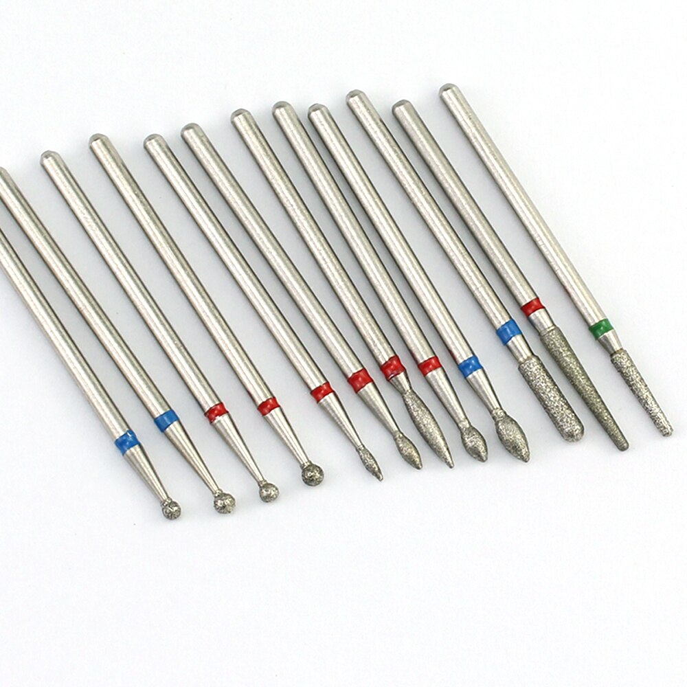 12 typer neglebor fræser bits elektriske manicure bor slibefiler nail art udstyr tilbehør