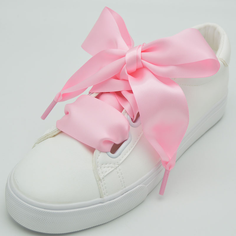 4 cm Verbrede Zijde Satijn Schoenveters Gladde Grote Strik Brede Veters Trend Schoonheid Wit Casual Sneaker Leren Schoenen Veters