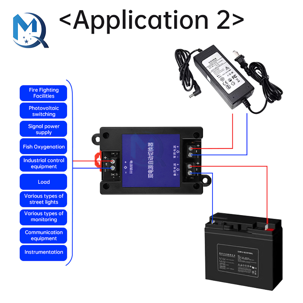 Conmutador automático de doble potencia DC, interruptor de transferencia de alta velocidad, sin corte de energía, bidireccional, 5V-60V, Universal