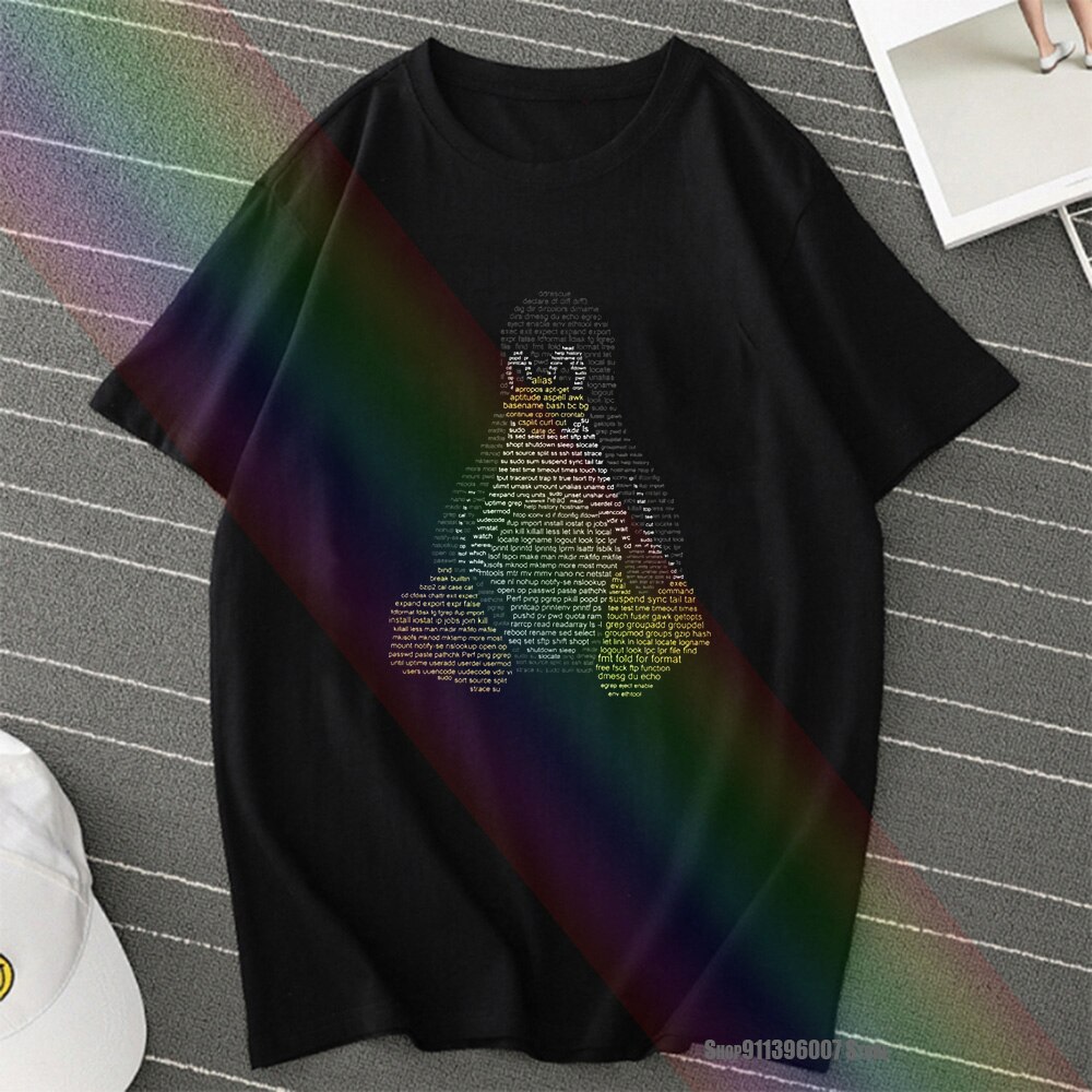 Camisetas de Linux Penguin Bash Commands para hombre, camisas impresionantes, programador Tux, programador de ordenador, Geek, Nerd, ropa, 5Xl, , Hig: M