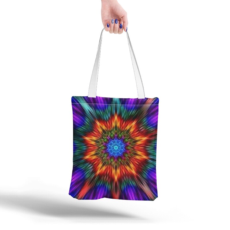 Mode Canvas Tas Casual Brand Vrouwen Tote Schoudertassen Canvas Dames Herbruikbare Eco Shopping Opvouwbare Doek Bag: Style5