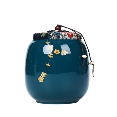 Jar Reizen Huishouden Koffie Opbergdoos Fles Bus Seal Craft Klassieke Thee Caddy Organisator Mini Snoep Keramiek Tin