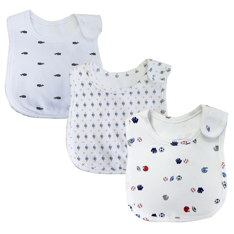 Tender Babies 3 Piece bavoir bandana Baby Boy Girl Bib Towel Saliva Waterproof Kids Cartoon Pattern Clothes saliva bib
