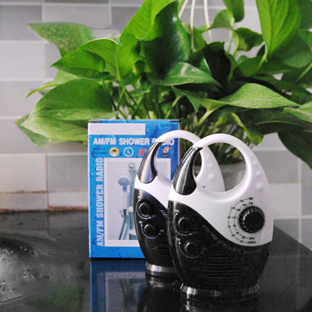 AM / FM Mini Shower Radio Bathroom Waterproof Radio Hanging Music Radio Built-in Speaker Not Including Battery AM / FM Radio