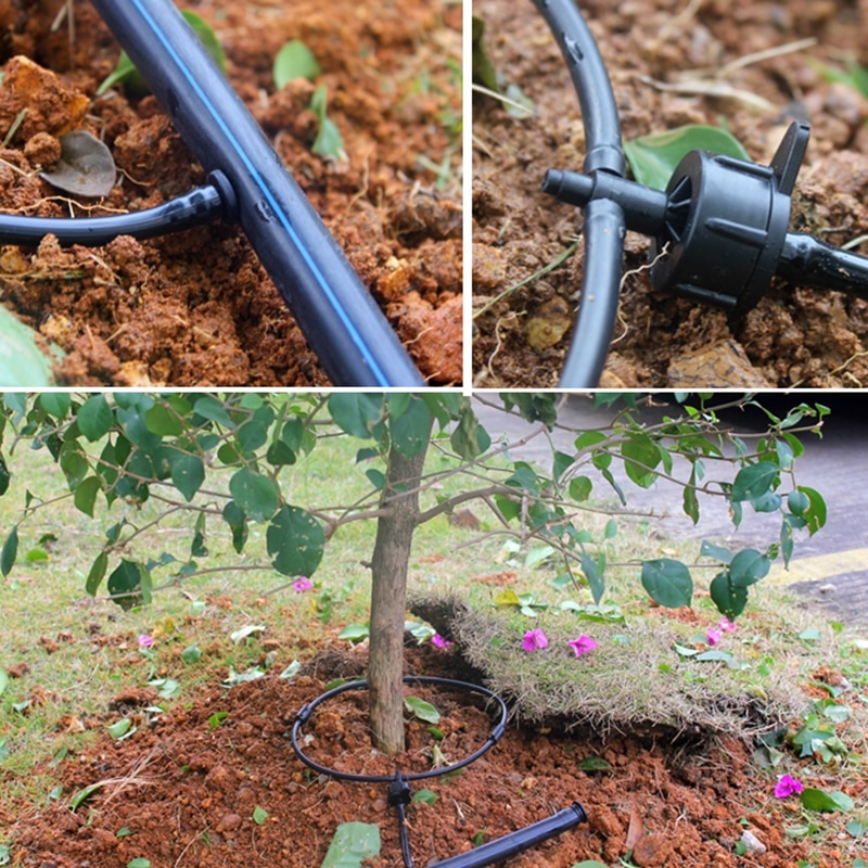 20m Irrigation Shunt Tube Drip Hose Emitters Fruit Trees Bonsai Plants Saving Water Drip Lines Irrigate Diverting Pipe