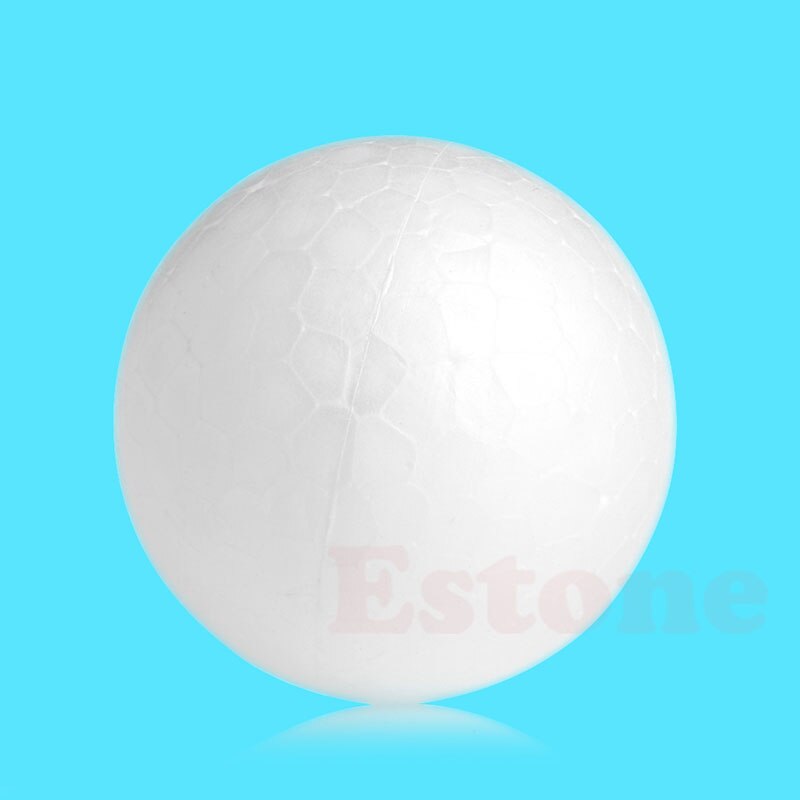 Bola de plástico de espuma de poliestireno para modelado DIY, material blanco, adecuado para de navidad