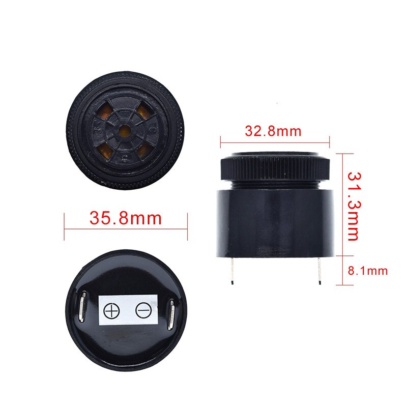 QSI-3610 80dB active piezoelectric buzzer 12V 24V Alarm buzzer 36X32mm waterproofing