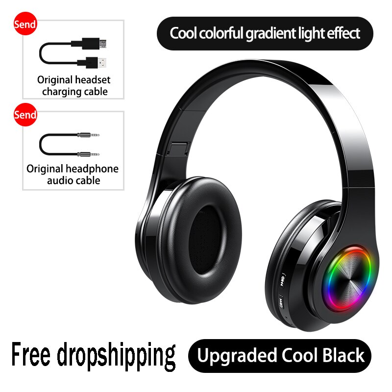 MiKuTech Bluetooth 5.0 Headphones - Deep Bass Stereo Noise Reduction Gaming Headsets